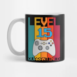 Level 15 Unlocked 15th Video Gamer Quarantine birthday Mug